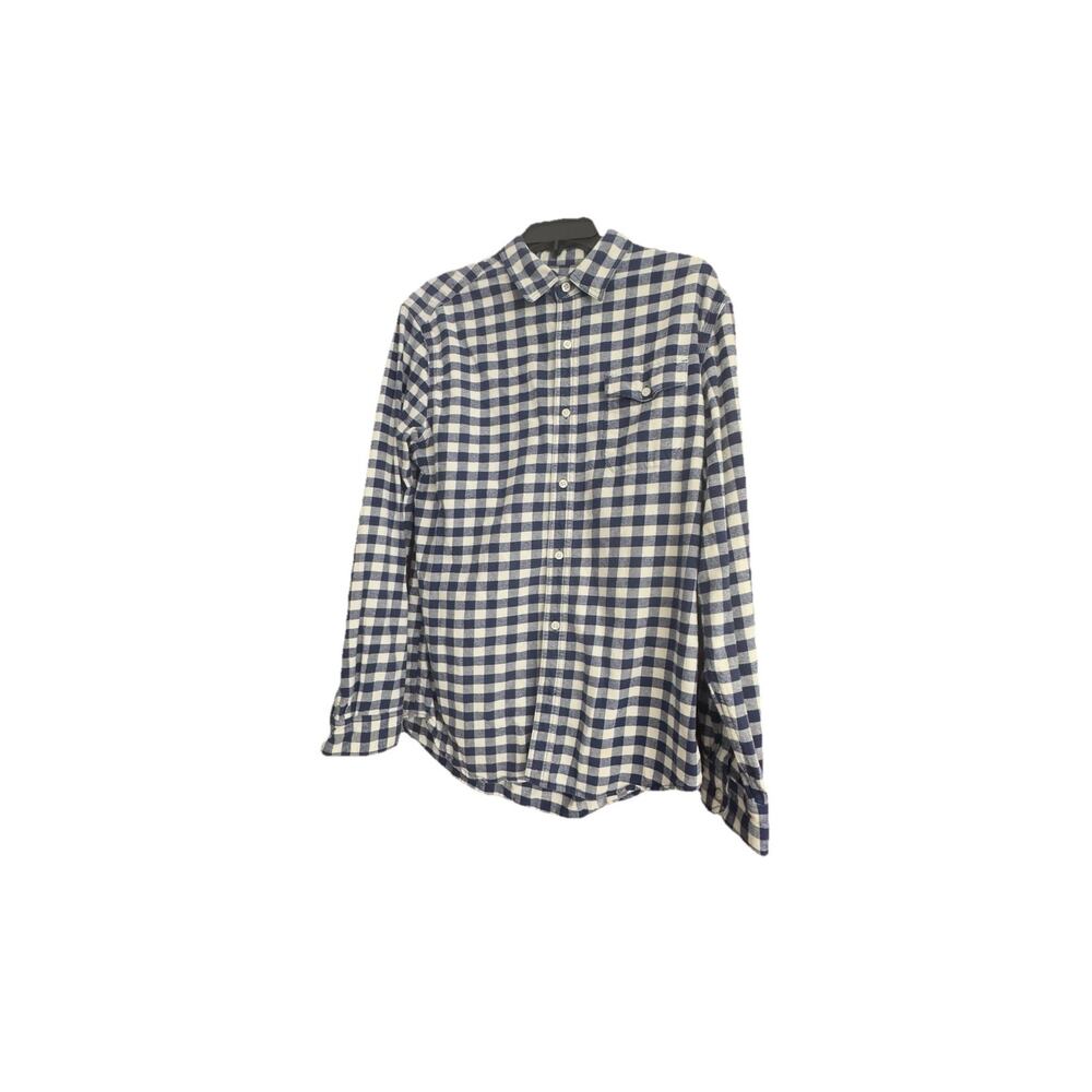 Gap Men's BlueCheckered Long Sleeves Casual Shirt Size L cotton work shirt